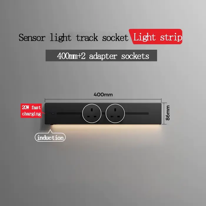 Rail de guidage de lumière à Induction, prise de rail, royaume-uni, ue, US, UN, adaptateur rond amov