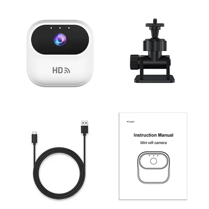 Mini caméra d'action sans fil 1080P WiFi, caméra de sécurité intelligente pour la maison, enregistre