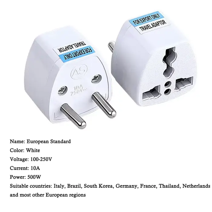 Adaptateur de prise US vers EU corée KR Euro Europea vers amérique chine Canada royaume-uni AU adapt