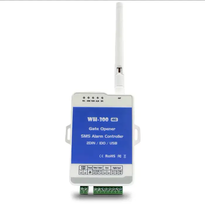 Ouvre-porte de contrôle 4G GSM WH-300 avec application, relais, 2 entrées numériques, interrupteur, 