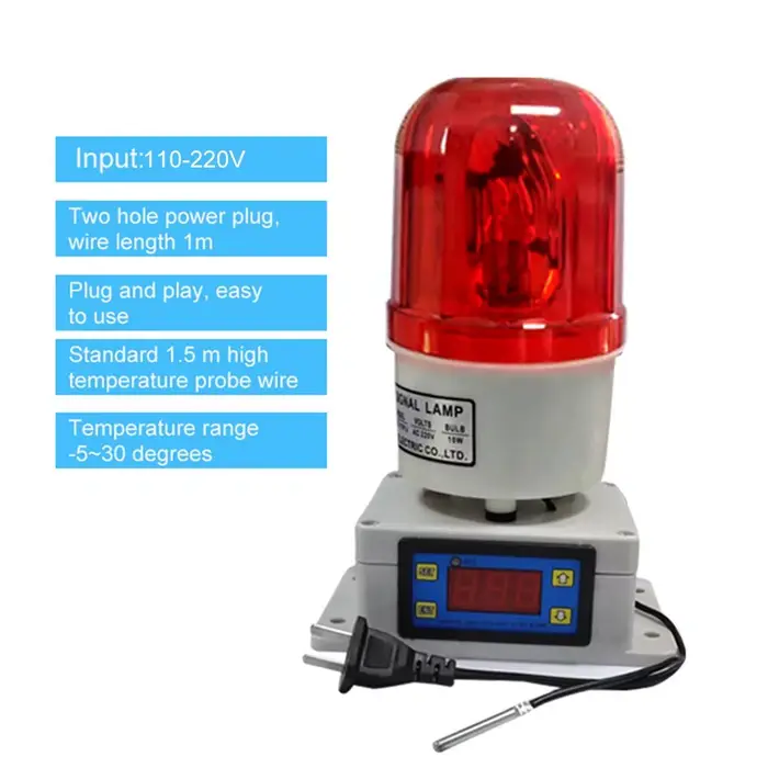 Alarme de température intelligente, Thermostat précis, pour salle, four, ferme, alarme de sécurité, 