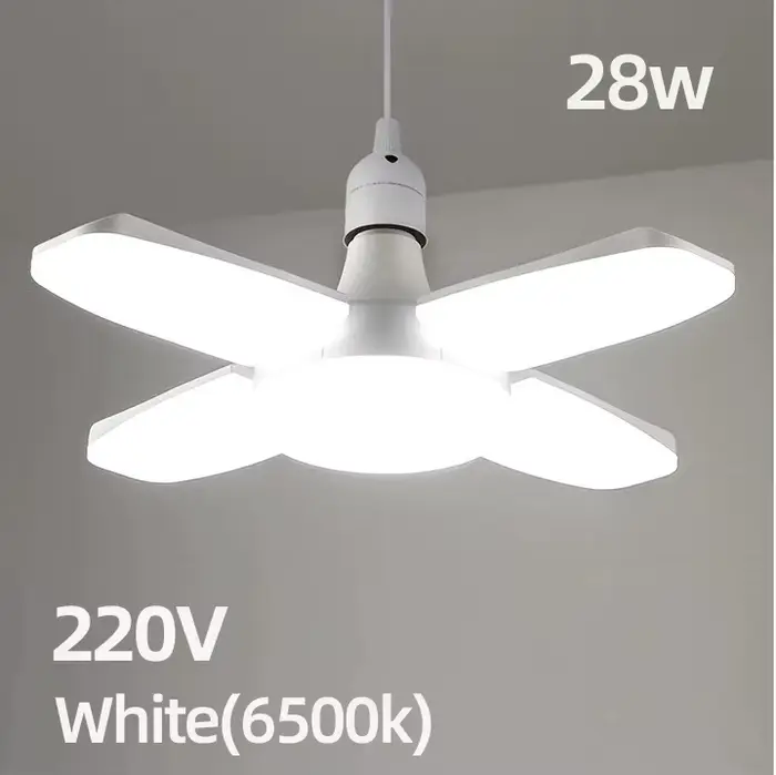 E27 ventilateur forme LED ampoule AC85-265V 28W pliable lumière LED ampoule Lampada pour la maison s