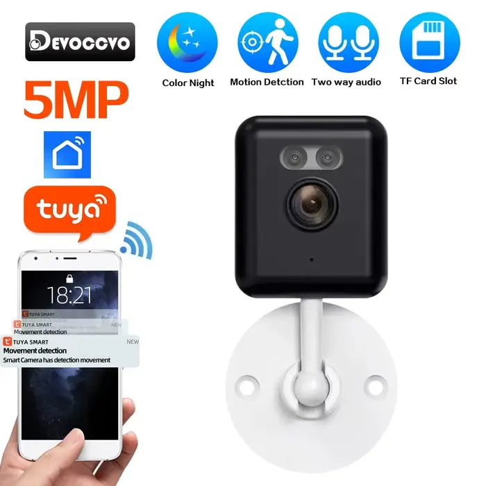 Mini caméra de vidéosurveillance intérieure, caméra CCTV de sécurité sans fil, détection de mouvemen