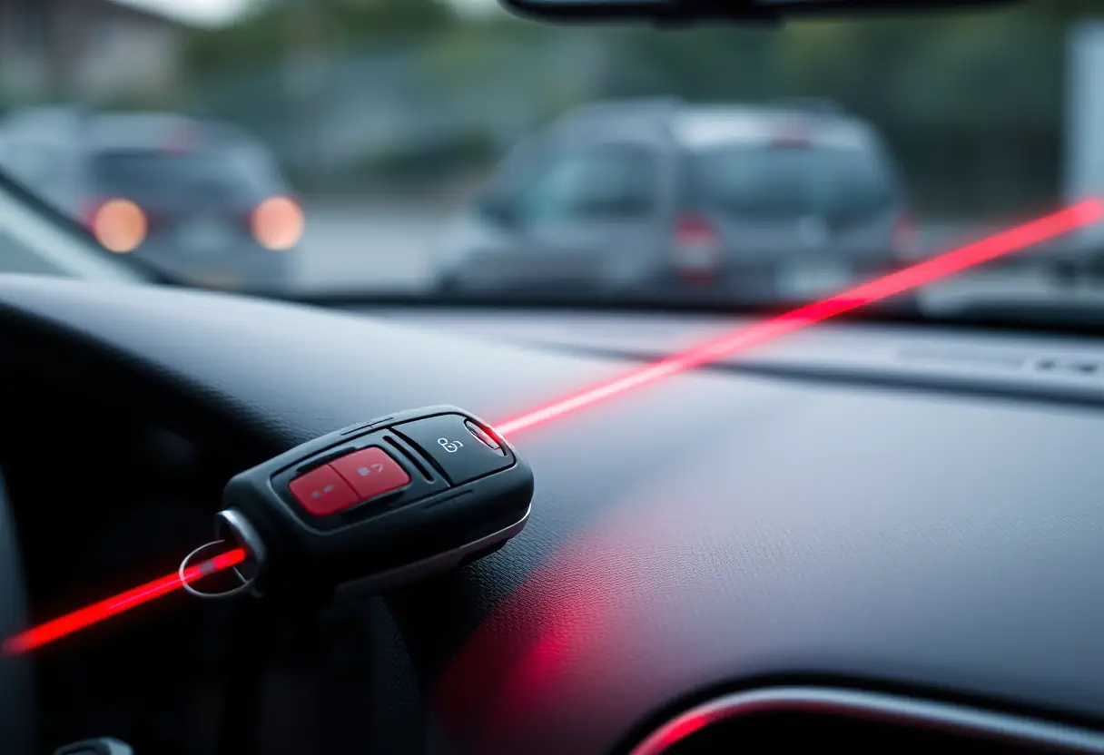 Clé vocale avec projecteur laser