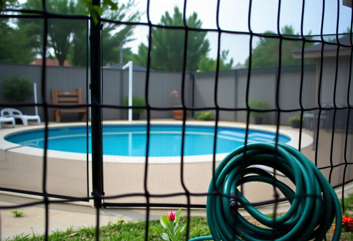 Clôture de sécurité autour d'une piscine