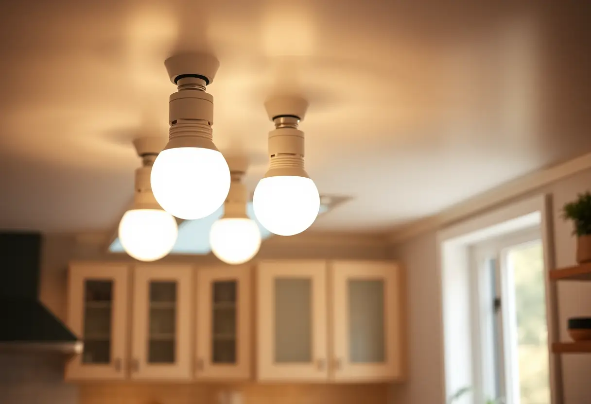 Des spots lumineux intelligents prêts à s'allumer ou s'éteindre selon les instructions de l'utilisateur