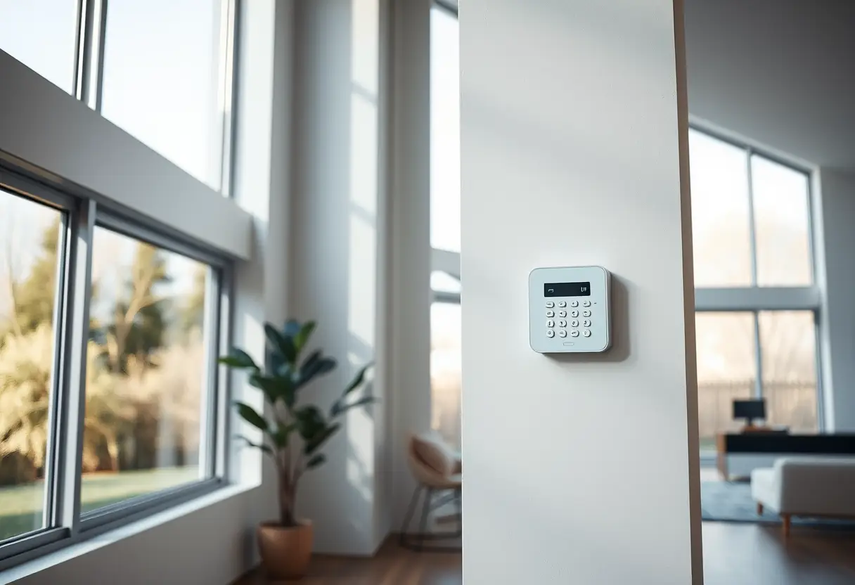 système d'alarme incendie intelligent monté sur le mur dans une maison moderne