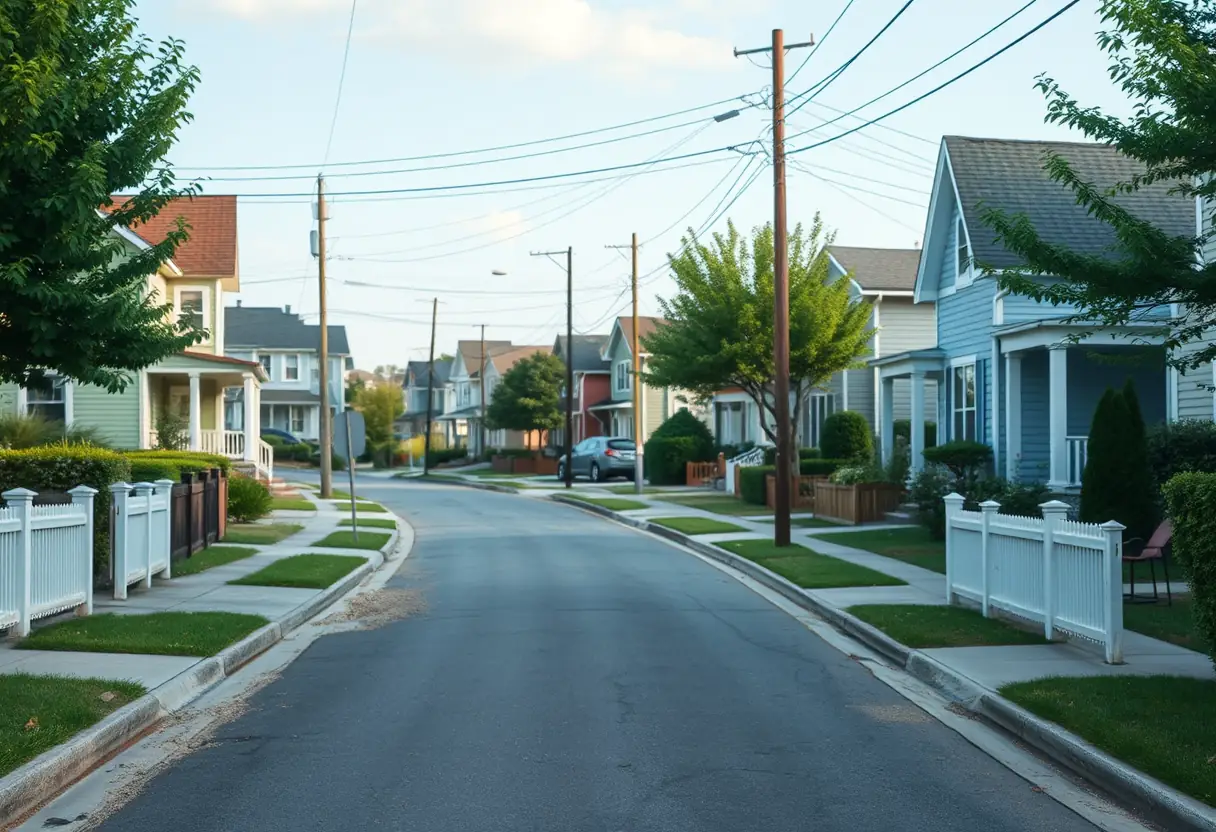 Rue calme dans un quartier sécurisé